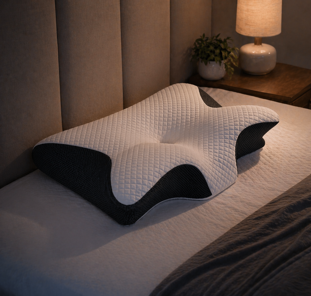Luxury Memory Foam Cervical Pillow for Neck Pain Relief – Ergonomic Orthopedic Sleeping Pillow for Side, Back & Stomach Sleepers – Cooling Breathable Butterfly Bed Pillow with Washable Cover for Deep Sleep Comfort